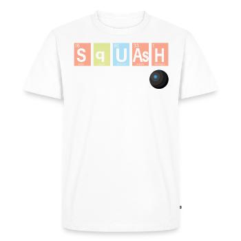 Chimie sportive des joueurs de squash - T-shirt Premium bio Homme - blanc - Devant - Nico (187cm)