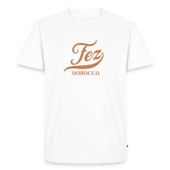 Retro Morocco City - Vintage Fès - T-shirt Premium bio Homme - blanc - Devant - Nico (187cm)