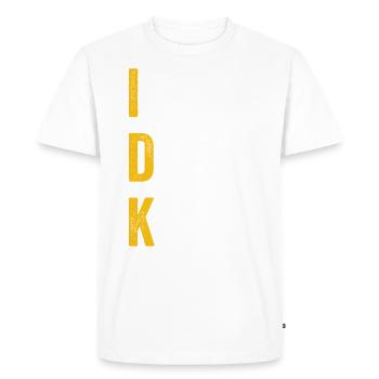 Computer Chat India Delta Kilo - IDK - Men's Premium Organic T-Shirt - white - Front - Nico (187cm)