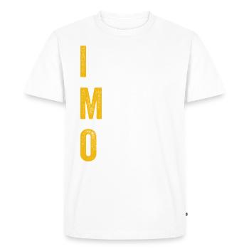 Computer Chat India Mike Oscar - IMO - Men's Premium Organic T-Shirt - white - Front - Nico (187cm)