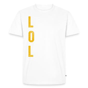 Chat par ordinateur Lima Oscar Lima - LOL - T-shirt Premium bio Homme - blanc - Devant - Nico (187cm)