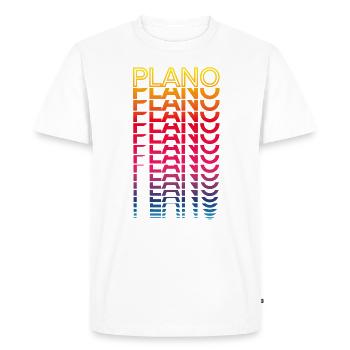 Retro Nostalgic USA City - Rainbow Plano - T-shirt Premium bio Homme - blanc - Devant - Nico (187cm)