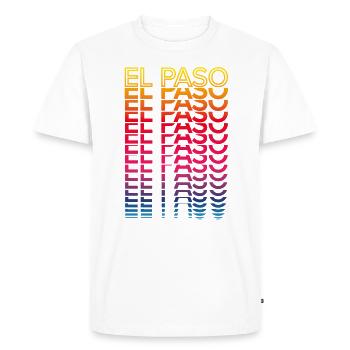 Retro Nostalgic USA City - Rainbow El Paso - T-shirt Premium bio Homme - blanc - Devant - Nico (187cm)