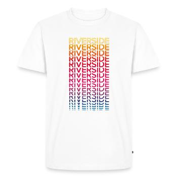 Retro Nostalgic USA City - Rainbow Riverside - T-shirt Premium bio Homme - blanc - Devant - Nico (187cm)