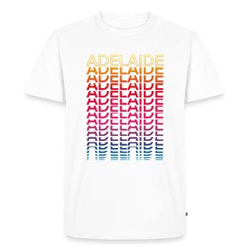 Retro Nostalgic City - Rainbow Adelaide - Men's Premium Organic T-Shirt - white - Front - Nico (187cm)