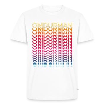 Retro Nostalgic City - Rainbow Omdurman - Men's Premium Organic T-Shirt - white - Front - Nico (187cm)