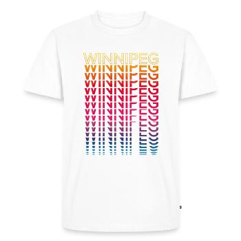 Retro Nostalgic City - Rainbow Winnipeg - Men's Premium Organic T-Shirt - white - Front - Nico (187cm)
