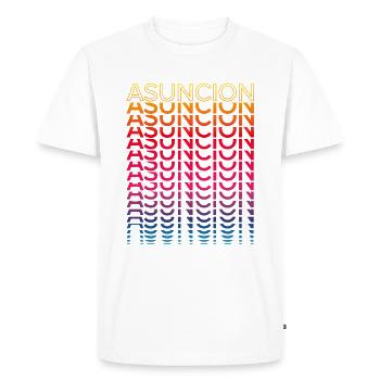 Retro Nostalgic City - Rainbow Asuncion - Men's Premium Organic T-Shirt - white - Front - Nico (187cm)