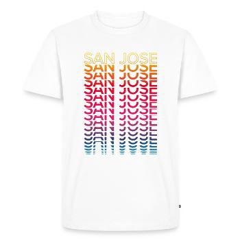 Ville nostalgique rétro - Rainbow San Jose - T-shirt Premium bio Homme - blanc - Devant - Nico (187cm)