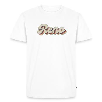 Nostalgic 70s USA City - Vintage Reno - Men's Premium Organic T-Shirt - white - Front - Nico (187cm)