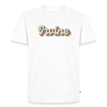 Nostalgique des années 70 USA City - Vintage Irvine - T-shirt Premium bio Homme - blanc - Devant - Nico (187cm)