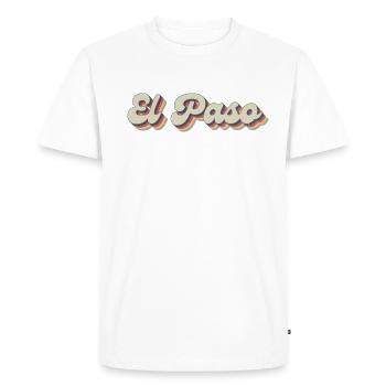 Nostalgique usa city des années 70 - Vintage El Paso - T-shirt Premium bio Homme - blanc - Devant - Nico (187cm)