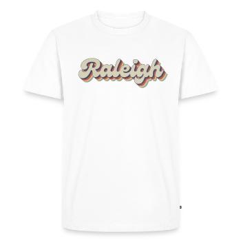 Nostalgic 70s USA City - Vintage Raleigh - Men's Premium Organic T-Shirt - white - Front - Nico (187cm)