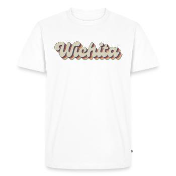 Nostalgic 70s USA City - Vintage Wichita - Men's Premium Organic T-Shirt - white - Front - Nico (187cm)