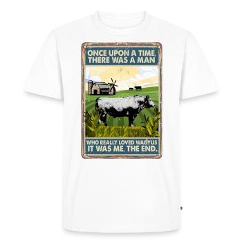 Race de vache Wagyus aimé - T-shirt Premium bio Homme - blanc - Devant - Nico (187cm)