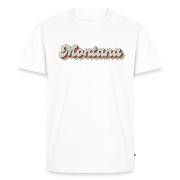 Vintage Hippie 70s USA State - Retro Montana - Men's Premium Organic T-Shirt - white - Front - Nico (187cm)