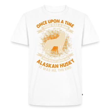 Once Upon a Time - Alaskan Husky - Men's Premium Organic T-Shirt - white - Front - Nico (187cm)