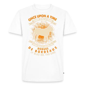 Il était une fois - Hundegelte De Bordeaux - T-shirt Premium bio Homme - blanc - Devant - Nico (187cm)