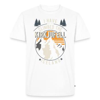 Hikers - Climbers Hiking Kirkjufell - Men's Premium Organic T-Shirt - white - Front - Nico (187cm)