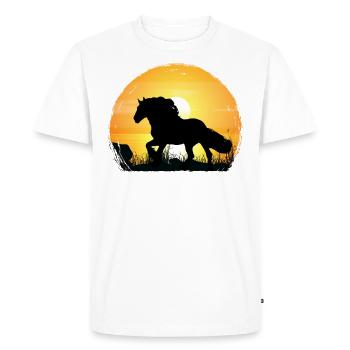Sunset - Cold Blood Horse - Men's Premium Organic T-Shirt - white - Front - Nico (187cm)