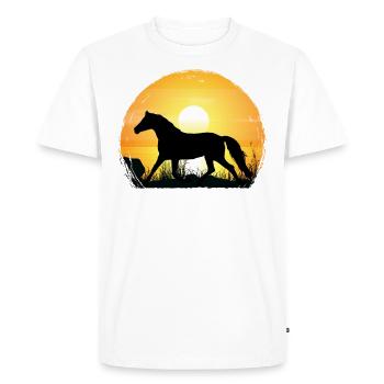 Sunset - Westfali Horse - Men's Premium Organic T-Shirt - white - Front - Nico (187cm)