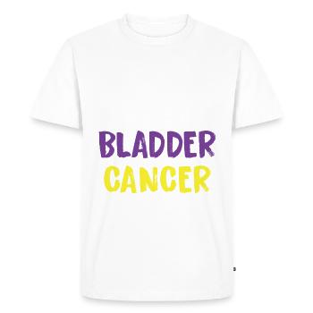 Plus dur que le cancer de la vessie - T-shirt Premium bio Homme - blanc - Devant - Nico (187cm)