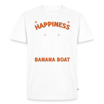 Vous ne pouvez pas acheter le bonheur, mais le bateau banane - T-shirt Premium bio Homme - blanc - Devant - Nico (187cm)