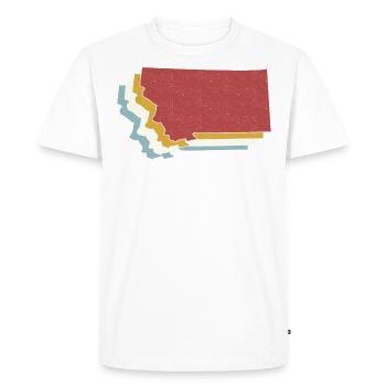 État des États-Unis - Carte vintage Montana - T-shirt Premium bio Homme - blanc - Devant - Nico (187cm)