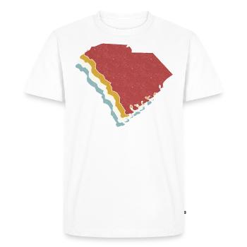 État des États-Unis - Carte vintage Caroline du Sud - T-shirt Premium bio Homme - blanc - Devant - Nico (187cm)