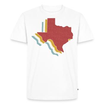US State - Vintage Map Texas - Men's Premium Organic T-Shirt - white - Front - Nico (187cm)