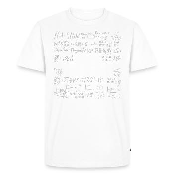 Wish Life Would Be As Simple as Arithmetic - Men's Premium Organic T-Shirt - white - Front - Nico (187cm)