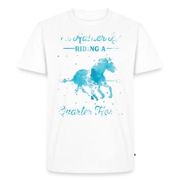 Riding a Quarter Horse - Men's Premium Organic T-Shirt - white - Front - Nico (187cm)