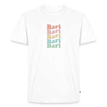 Vintage 70s Hippie Italie Ville - Rétro Bari - T-shirt Premium bio Homme - blanc - Devant - Nico (187cm)