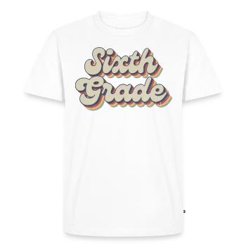 Boho Rainbow - Teacher of the Sixth Grade - Men's Premium Organic T-Shirt - white - Front - Nico (187cm)