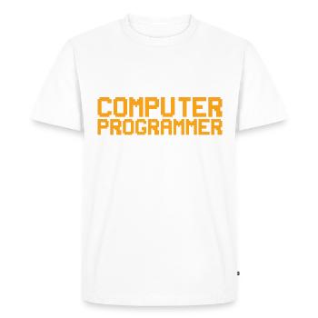 Stupide - Programmeur informatique - T-shirt Premium bio Homme - blanc - Devant - Nico (187cm)