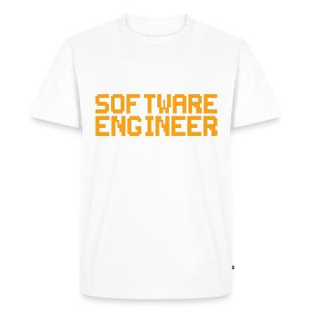 Stupid Software Engineer - Men's Premium Organic T-Shirt - white - Front - Nico (187cm)