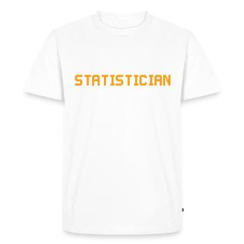 Stupide - Statisticien - T-shirt Premium bio Homme - blanc - Devant - Nico (187cm)