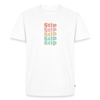 Vintage 70s Hippie Macedonia City - Retro Stip - Men's Premium Organic T-Shirt - white - Front - Nico (187cm)
