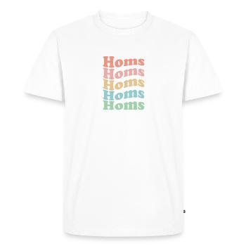 Vintage 70s Hippie Syria City - Rétro Homs - T-shirt Premium bio Homme - blanc - Devant - Nico (187cm)