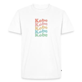 Vintage 70s Hippie Japan City - Rétro Kobe - T-shirt Premium bio Homme - blanc - Devant - Nico (187cm)