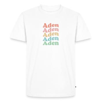 Vintage 70s Hippie Yemen City - Rétro Aden - T-shirt Premium bio Homme - blanc - Devant - Nico (187cm)