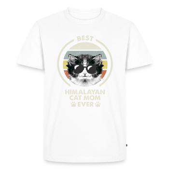 Cat Mama - Himalayan Cat - Men's Premium Organic T-Shirt - white - Front - Nico (187cm)