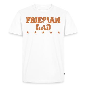 Pferdedad - Frison - T-shirt Premium bio Homme - blanc - Devant - Nico (187cm)