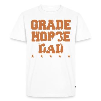 Père du cheval - Grade Horse - T-shirt Premium bio Homme - blanc - Devant - Nico (187cm)