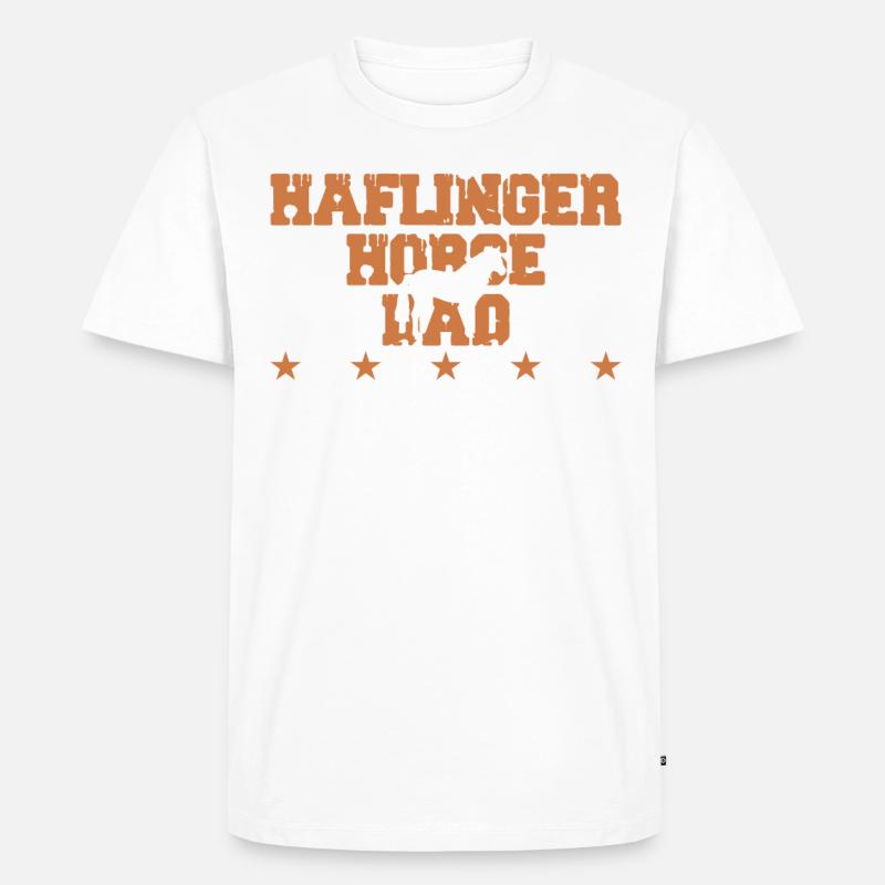 Pferdevater - Haflinger Pferd - Männer Premium Bio T-Shirt - undefined