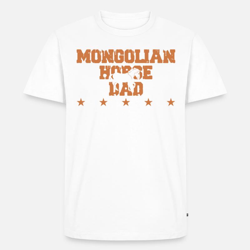 Pferdes Vater - Mongolisches Pferd - Männer Premium Bio T-Shirt - undefined