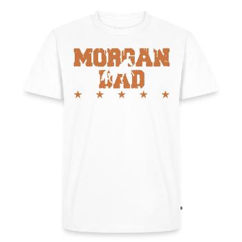 Père cheval - Morgan - T-shirt Premium bio Homme - blanc - Devant - Nico (187cm)