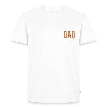 Père - ingénieur chimiste - T-shirt Premium bio Homme - blanc - Devant - Nico (187cm)