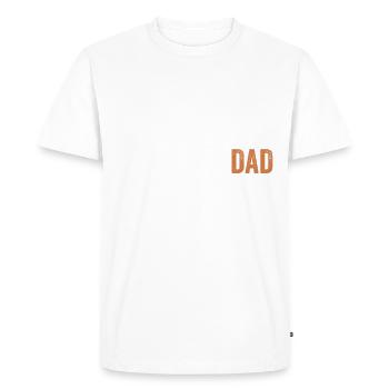 Père - Ingénieur civil - T-shirt Premium bio Homme - blanc - Devant - Nico (187cm)