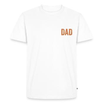 Père - ingénieur aérospatial - T-shirt Premium bio Homme - blanc - Devant - Nico (187cm)